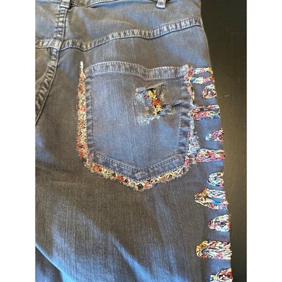 Isabel Étoile Marant Gray Jeans With Multicolor Embroidery Detail Size 36 - Picture 9 of 9